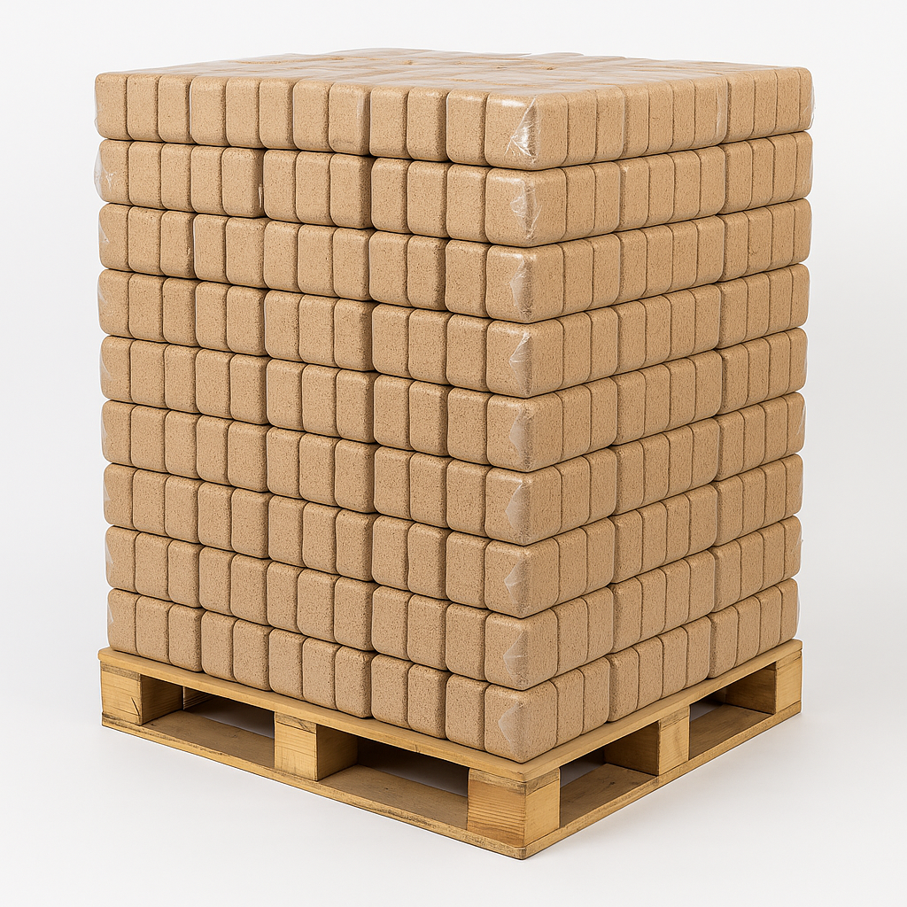 Bûches compressées 100 % feuillus – Palette de 1040 kg