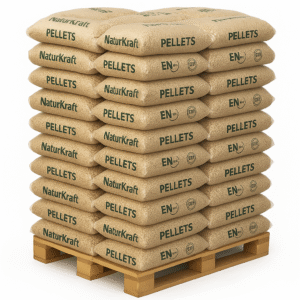 Pellets de granulés Naturkraft – 34 sacs de 15 kg (510 kg) – DIN+ & ENplus A1