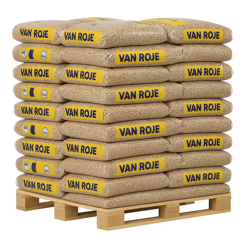 Pellets de granulés Van Roje – Palette de 65 sacs de 15 kg