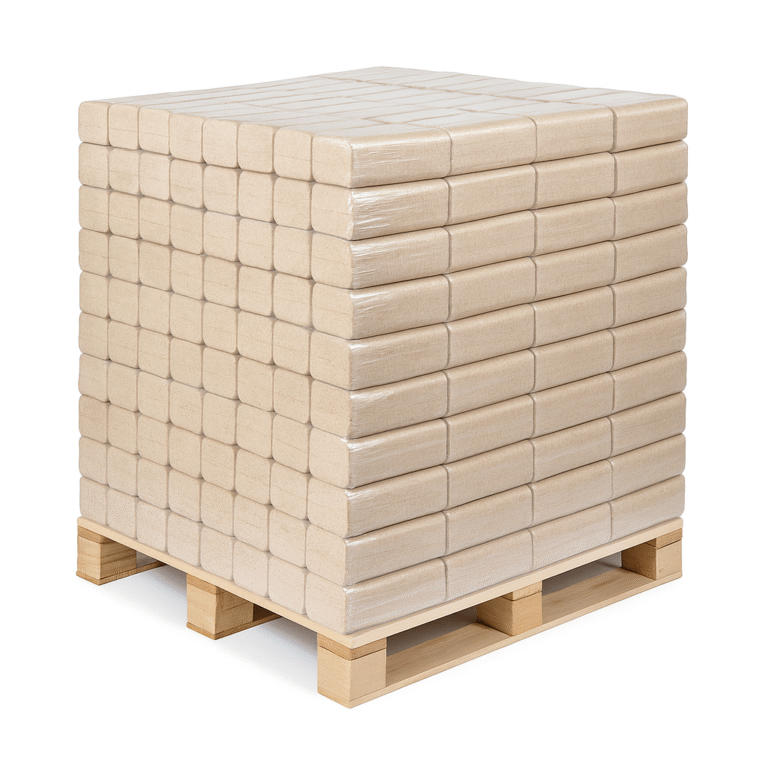 Briquettes de bois vierges – Palette complète (960 kg)