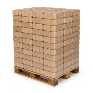 Briquettes de bois – Palette complète – 96 sacs de 10 kg (960 kg)