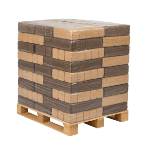 Bois densifié – Palette de bois dur + bois doux – 96 paquets de 10 kg (960 kg)