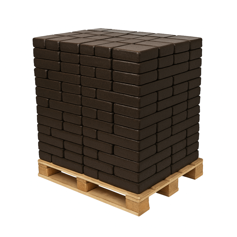 Briquettes de lignite – Palette complète – 96 paquets de 10 kg (960 kg)