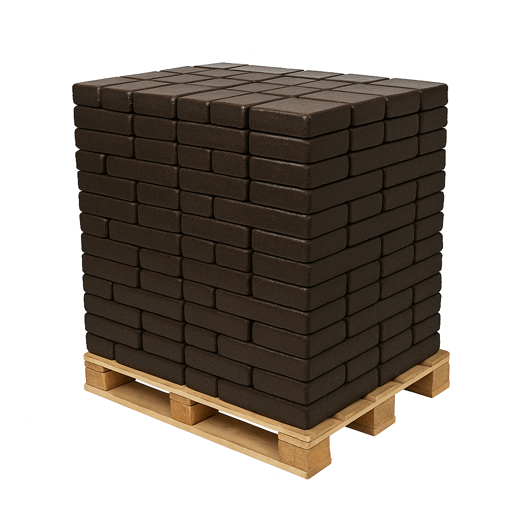 Briquettes de lignite – Palette complète – 96 paquets de 10 kg (960 kg)