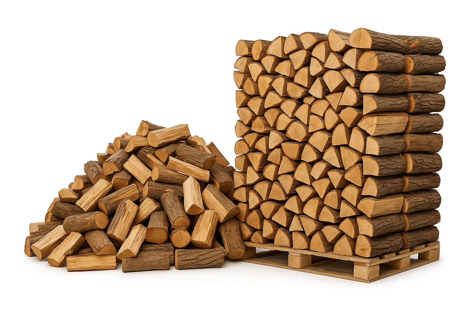 Bois de chauffage – 5 stères 40-50 cm – Palette de bûches